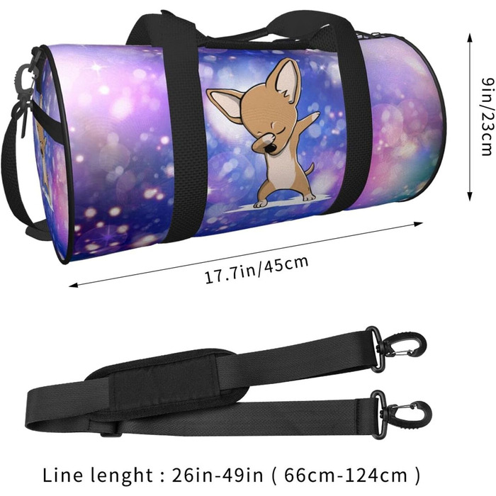 Сумка для подорожей Dabbit Chihuahua велика спортивна сумка для фітнесу, спорту, на нічліг та вихідні для чоловіків і жінок