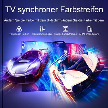 Світлодіодне підсвічування телевізора Lumtang 3M, пристрій для вибору кольору підсвічування телевізора для телевізора та ПК з діагоналлю 40-55 дюймів, керування програмою Bluetooth
