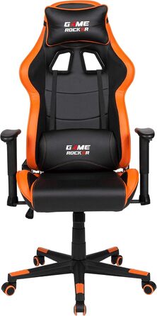 Ігрове крісло-гойдалка Duo Collection Game Rocker G-10 зі штучної шкіри, чорного/помаранчевого кольору, вантажопідйомність до 110 кг