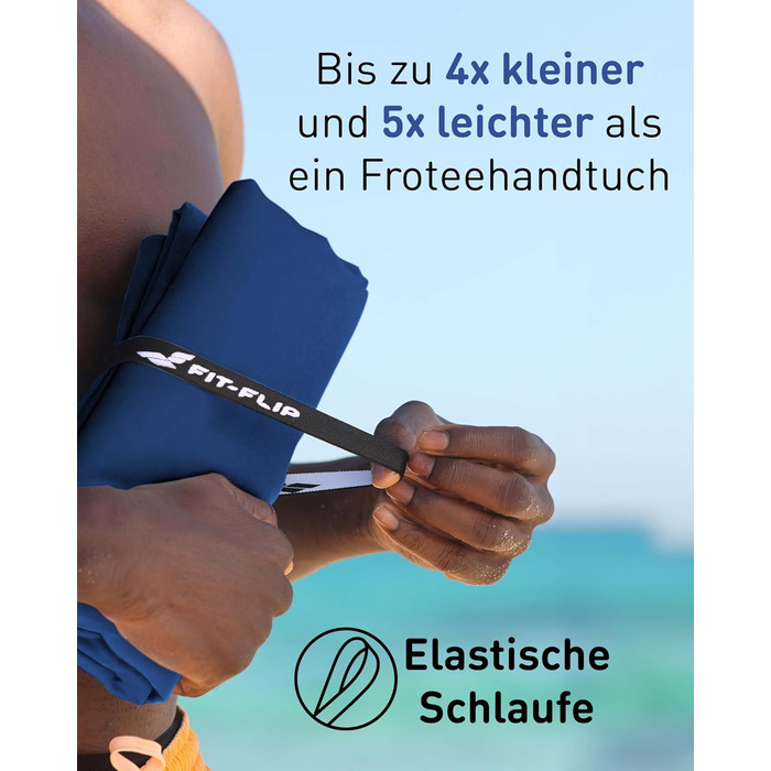 Рушники з мікрофібри Fit-Flip - компактні та легкі - швидковисихаючий рушник з мікрофібри - як дорожній рушник, спортивний рушник,