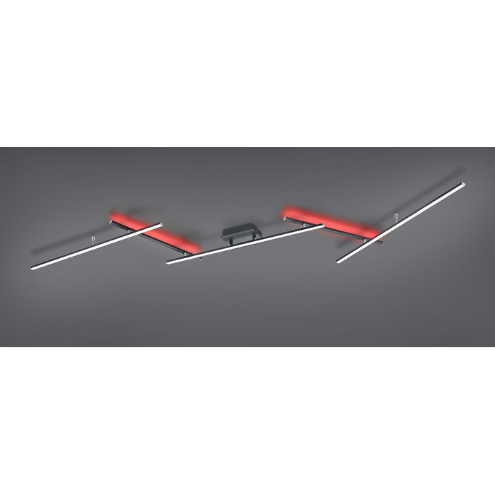 Стеля LED-світильник Trio Leuchten Arvin 628410532, матовий чорний метал, 22 Вт, з пультом керування та зміною кольору