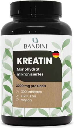 Моногідрат креатину Bandini – 300 таблеток