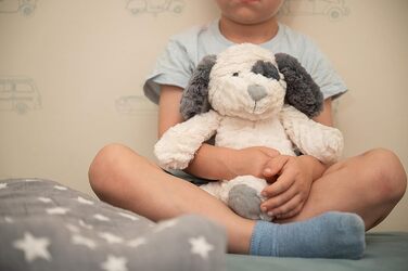 М'яка іграшка Mollis Собака 36 см, біл-сірий