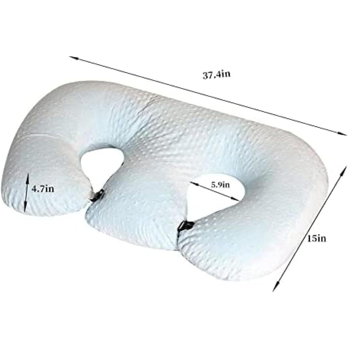 Багатофункціональна подушка для двійні HOUSN, подушка для годування грудьми для вагітних, подушка для двійні з бавовняної тканини, яку можна прати в пральній машині, 1