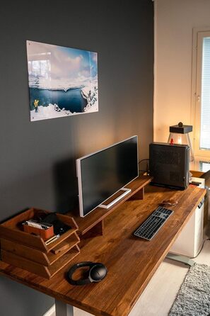 Штабелювані дерев&39яні настільні лотки Royal-Office, набір з 3 шт. Настільний органайзер з дубового дерева Лоток для документів, лоток для паперу, лоток для листів, A4 Офісне приладдя, аксесуари для столу 35 x 24,5 см