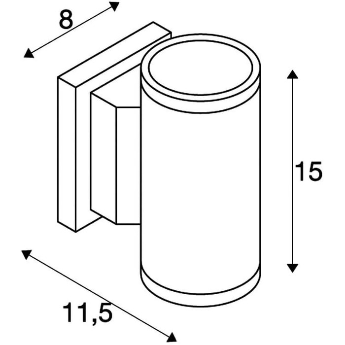 Настінний світильник для поверхневого монтажу, зовнішнє освітлення для входів у будинок, стін, терас, фасадів, сходів, настінний світильник, світлодіодний настінний світильник, зовнішнє освітлення, садовий світильник 2xGU10, IP55, антрацит. Вуличний насті