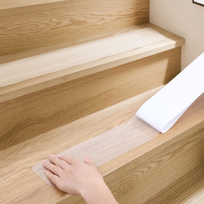 Прозорі нековзні сходинки для внутрішніх дерев&39яних сходів, упаковка з 15 шт. , 10 x 81 см, прозорі нековзні сходинки, водонепроникна стрічка для собак, дітей та домашніх тварин