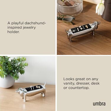 Тримач для кілець Umbra Dachsie Modern Dachshund на 9 кілець - Хромований