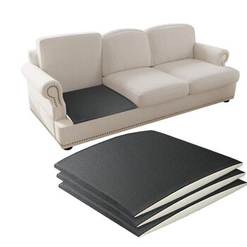 Опора для диванної подушки для провисаючих сидінь, 52 x 52 см, вставка з піни високої щільності, вигнуті опорні дошки для ремонту сидіння дивана, накладки на меблеві подушки 3 шт. - чорні