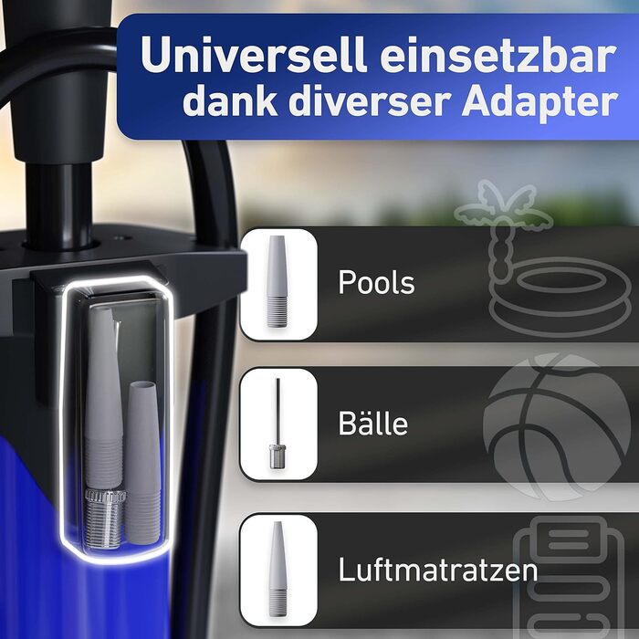 Велосипедний насос BYKLISTA для всіх типів вентилів Великий манометр 12 бар додатковий адаптер для вентиля Підлоговий насос для велосипедів Преміальний підлоговий насос для велосипедів