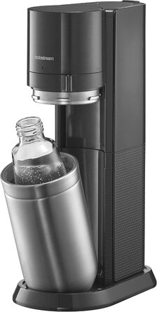 Пакет SodaStream Soda maker DUO з циліндром CO2 Quick-Connect, 2 шт. скляною пляшкою 1 л і пластиковою пляшкою 1 л, яку можна мити в посудомийній машині, висота 44 см, колір титан