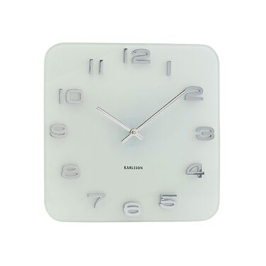 Настінний годинник Karlsson KA4399 Vintage Glas, 35x35 см, білий/Opulenter Garten