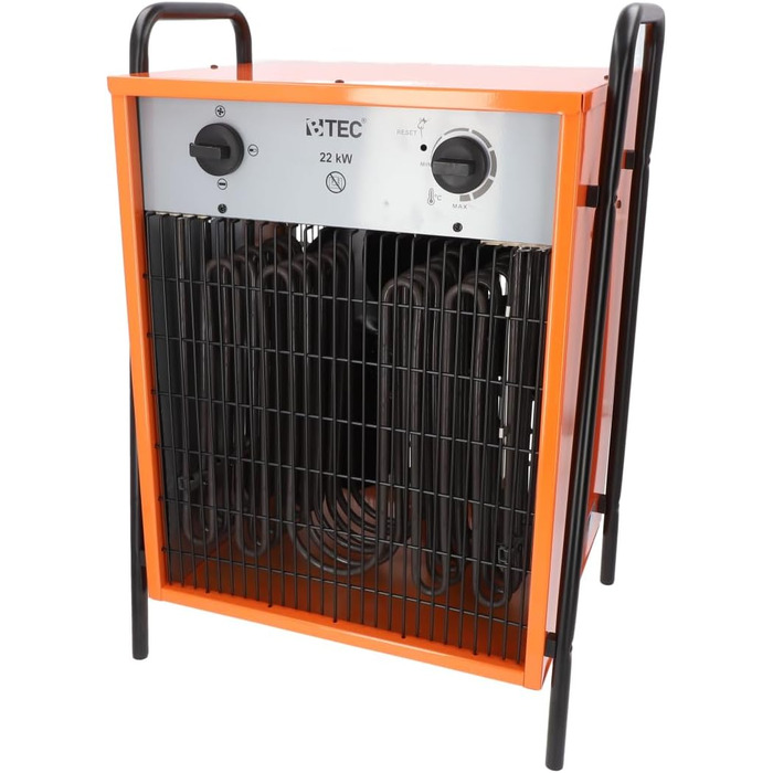 Тепловентилятор 22000 Вт - Електричний обігрівач - 3 режими нагріву - Монітор замерзання - Ідеально підходить для будівельного май