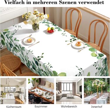 Скатертина Миється для Відкритого Евкаліпт Сад Скатертина Квадратна Погодостійка Квіткова Скатертина Водонепроникна Поліефірна Ска