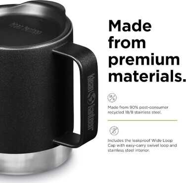 Термокухоль для кемпінгу Klean Kanteen, 340 мл, чорний