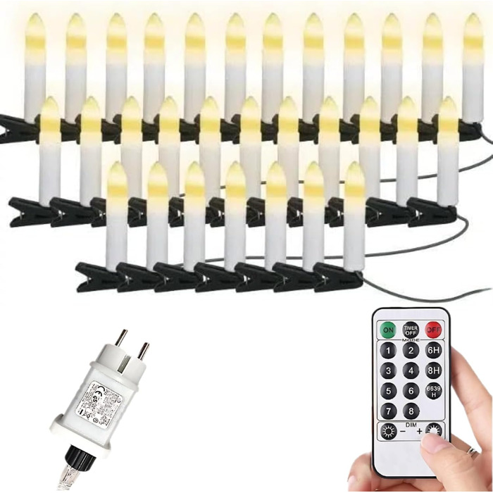 Світлодіодні гірлянди з теплими білими свічками Gresonic