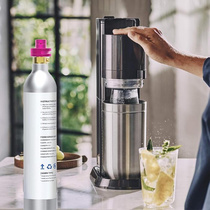 Швидкий адаптер LIAMERHE Split CO2 Швидкий адаптер для циліндра CO2 сумісний з Duo/Terra/Art/E-Duo/Crystal 3.0/Gaia Адаптер для трапецієподібної різьби Soda Stream TR21-4, F-QC3.0 з ущільнювальним кільцем