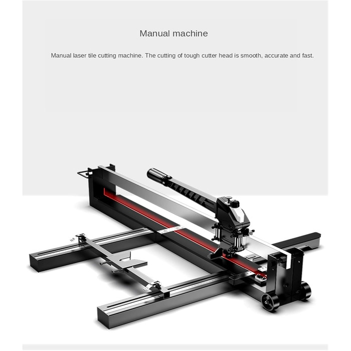 Ручний плиткоріз WLLKIY Ручний плиткоріз, двоколійне лезо для штовхача плитки, високоточний лазерний інструмент для плитки для підлоги (лезо 1000 мм 2 шт. )