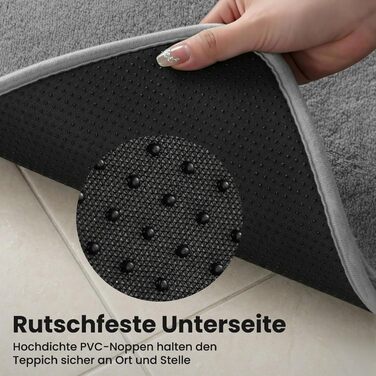 Килимок для ванної Sour Lemon, нековзний, 50x120 см, сірий килимок для ванної з мікрофібри, килимок для ванної, що миється, м&39який та пухнастий килимок для ванної, абсорбуючий килимок для душу, ванни, туалету, сірий, 50 x 120 см