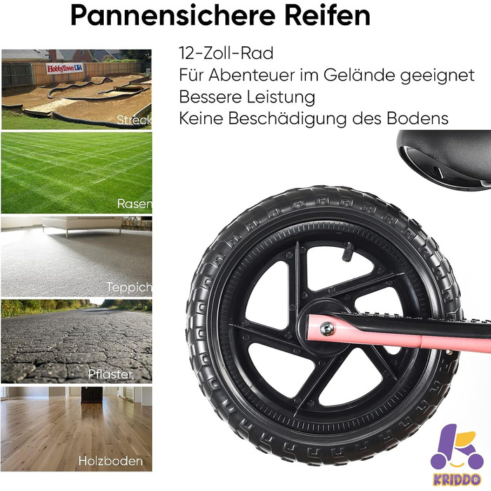 Велосипед-балансир KRIDDO для малюків віком від 2 років, від 18 місяців до 5 років для раннього навчання, інтерактивний велосипед-