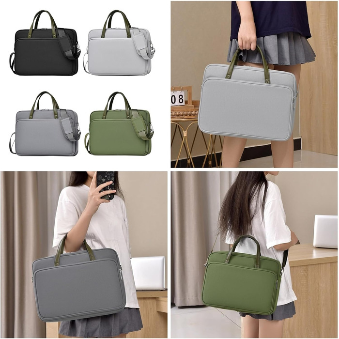 Чохол для ноутбука з плечовим ременем для ноутбуків діагоналлю 40,6 см (16 дюймів), містка ділова сумка для подорожей та поїздок н