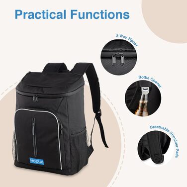 Рюкзак-холодильник об&39ємом 30 л - Ізольована сумка-холодильник, зберігає їжу теплою або холодною - Ідеально підходить для кемпінгу, пікніків та барбекю