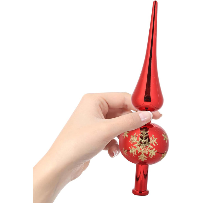Новорічна верхівка для ялинки червона AIZQYC