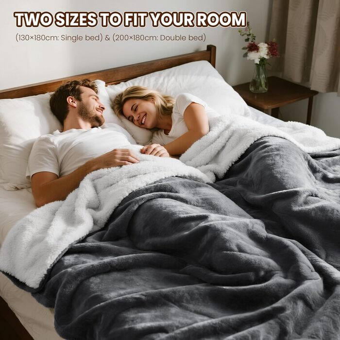 Електрична ковдра з підігрівом XXL 200x180 см, з автоматичним вимкненням, 6 режимів нагріву, для ліжка та дивана, із захистом від перегріву, можна прати 200180 см