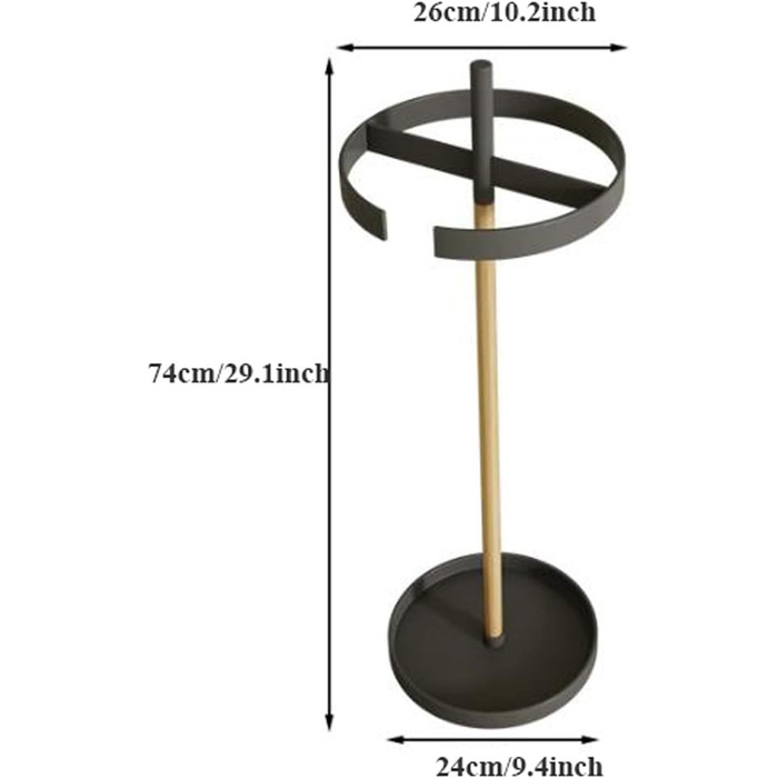 Тримач для парасольки - металева підставка для парасольки, відро для зберігання, підставка для парасольки для вхідної зони, окремо стоячий органайзер для парасольки, тростина, ідеально підходить для прикраси дому та офісу, економія простору
