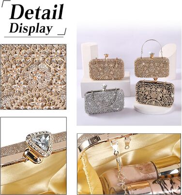 Сріблясте клатч-вечірнє відділення для жінок, інкрустоване стразами та кристалами, елегантна сумочка на ланцюжку для дня народження, коктейльної вечірки, танців, вечірнього заходу