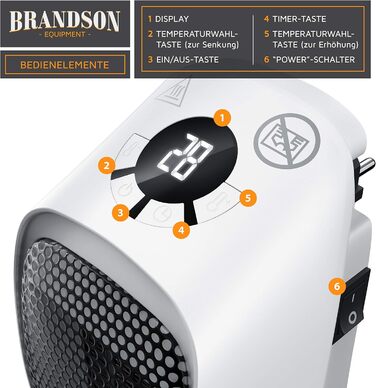 Енергозберігаючий, тихий вентилятор-обігрівач - підключається до мережі - керамічний нагрівальний елемент з термостатом - захист від перегріву - невеликий підключається до мережі вентилятор-обігрівач/променевий обігрівач - для ванної кімнати, спальні, офі