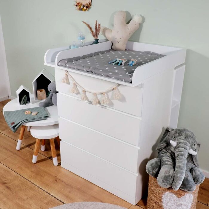 Пеленальний килимок Puckdaddy Frida - 65x75 см, пеленальний килимок зі 100 бавовни, перевірений за стандартом OEKO-TEX, з візерунк