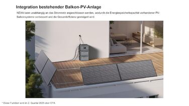 Універсальна балконна електростанція потужністю 1000 Вт з накопичувачем 2048 Втгод, Growatt NEXA 2000 з 4 MPPT датчиками, 2 повністю чорні двосторонні сонячні панелі по 500 Вт, повний комплект аксесуарів, plug & play (0 ПДВ) без монтажного кронштейна