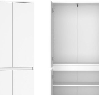 Шафа Vicco Claus, біла, 74 x 191,5 см з 4 дверима