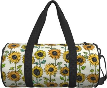 Дорожня сумка-циліндр з квітковим візерунком, спортивна сумка для чоловіків та жінок, сумка-мішок, спортивна сумка