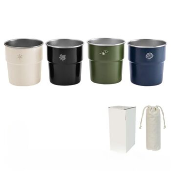 Набір із 4 шт. абельованих туристичних кухлів з нержавіючої сталі об&39ємом 300 мл, кухлі з нержавіючої сталі 304 для кемпінгу, походів та пікніків, зелений, кремовий, білий, чорний та темно-синій кольори