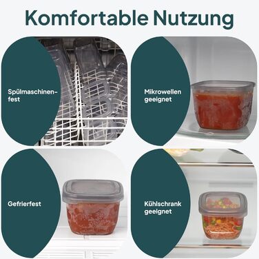 Герметичні контейнери для зберігання продуктів uandu з кришками Кухонні коробки для зберігання Зберігання та організація Набір контейнерів для зберігання продуктів Без BPA Кухонний органайзер Набір контейнерів для зберігання продуктів з 12 предметів Кухон