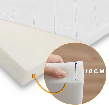 Матрац для дитячого ліжка, 70x140 см, підходить для дитячих ліжечок, дорожніх ліжечок, приліжкових ліжечок та колисок, дитячий матрац для немовлят та дітей, 70 x 140 см, сертифікований Oeko-Tex, 70x140 см з чохлом