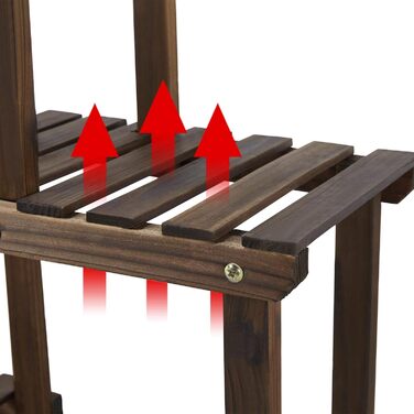 Дерев&39яна полиця для рослин Yaheetech, 4-рівнева підставка для квітів, садова підставка для рослин, багаторівнева драбина для рослин, для внутрішнього балкону, вітальні, зовнішнього декору 95x25x73 см