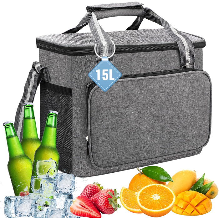 Сумка-холодильник Royouzi, термосумка 15 л, складна ізольована сумка, портативна сумка для пікніка, сумка для ланчу, сумка-холодил