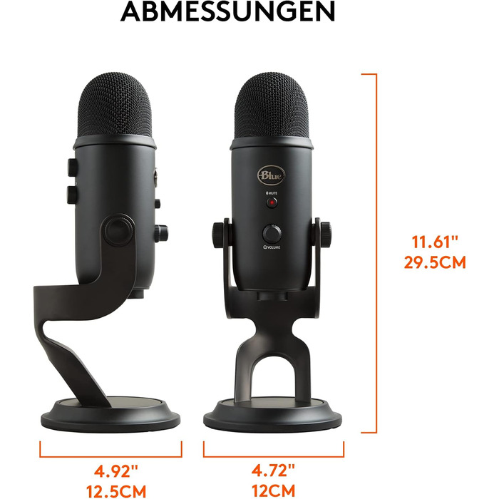 Мікрофон Logitech G Blue Yeti для запису, стрімінгу та геймінгу Classic Black