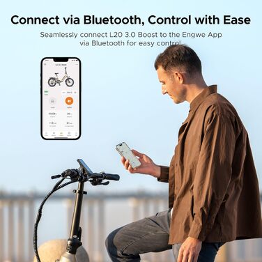 Електровелосипед ENGWE з додатком, акумулятор 48 В 13,5 Аг, запас ходу до 135 км, датчик крутного моменту та гідравлічні гальма, шини 20 * 3,0, 2 години зарядки, колір шампанське золото