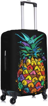 Чохол для валізи Яскравий ананас, міцний захист для багажу, підходить для валіз розміром 45.7-81.3 см, розмір XL, чорний, екстра-великий