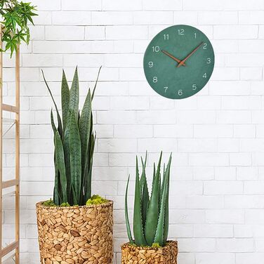 Настінний годинник TFA Dostmann аналог, 60.3054.04, під дерево, кварцовий механізм з тривалим часом автономної роботи, нефритовий