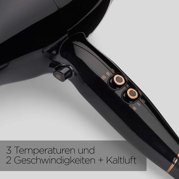 Фен BaByliss Pro Power D5245E EU Потужний (2300 Вт), професійний AC-двигун, іонна технологія проти особливого пушення, 3 температурні та 2 швидкісні режими, чорний