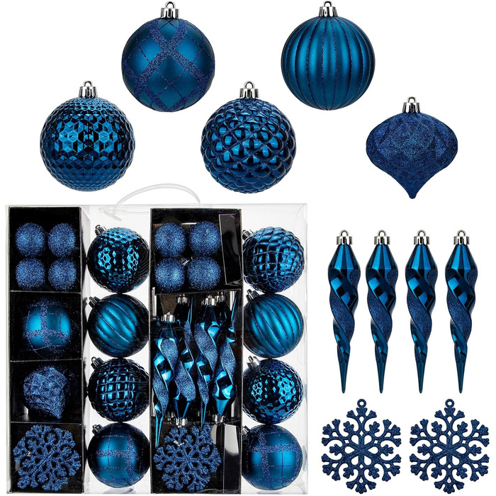 Різдвяних прикрас 50 шт сапфірово-синій Briful
