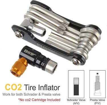 Інструменти для велосипеда MatyKit для накачування CO2 та комплект ключів із заліза