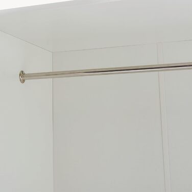 Шафа Eiselfing, 2-дверна шафа, 176 x 80 x 52 см, Шафа для спальні, 1 вішалка для одягу, 1 відділення, Білий, 176 x 80 x 52 см - 1 відділення