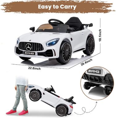 Дитячий електромобіль Mercedes Benz AMG 12V, електричний дитячий транспортний засіб, електромобіль 2-дверний з пультом дистанційно