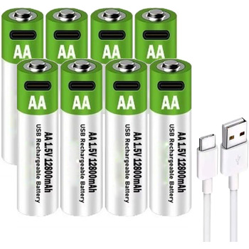 Літієві акумуляторні батарейки типу АА 1,5 В, 12800 мА·год